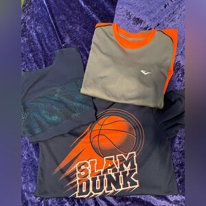 Bundle of boys light weight shirts. Size 8.